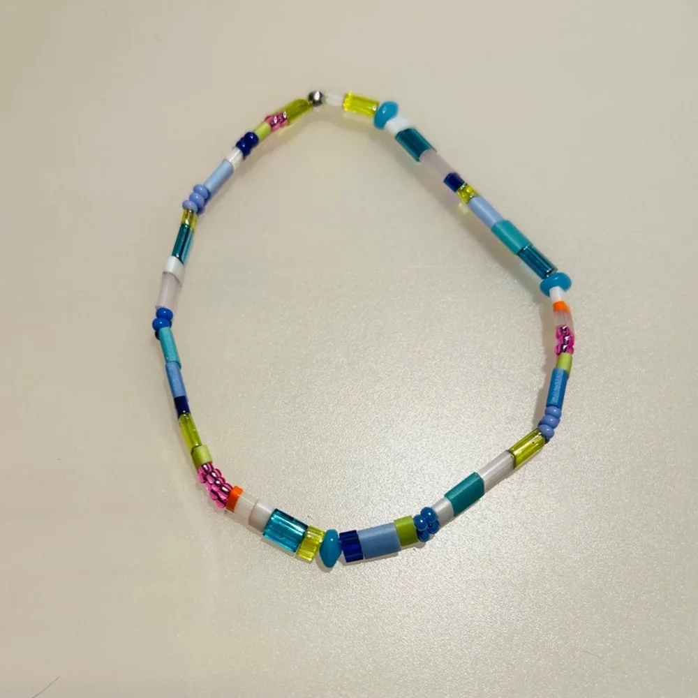Tila Bracelet in Pretty Spring Colored Glass Beads & stretchy cord - Picture 2 of 5